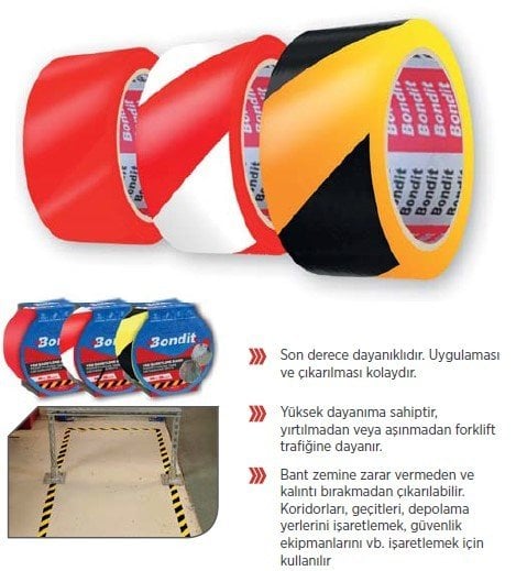 Bondit Emniyet Şeridi İkaz Bandı
