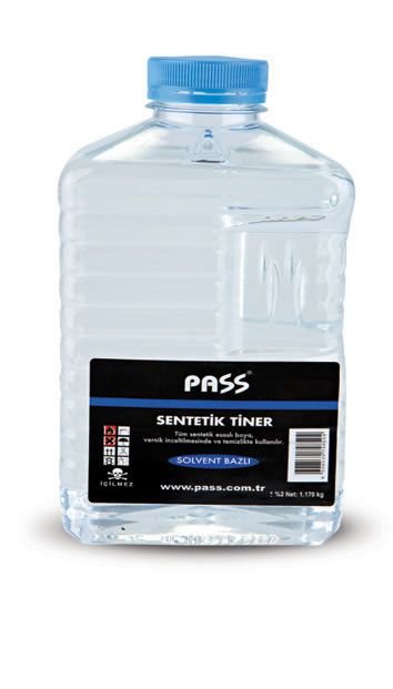 PASS Sentetik Tiner Solvent Bazlı - 1170 gram (12 Adet)