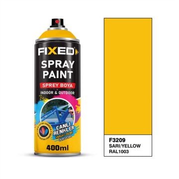 FiXED - RAL1003 Taksi Sarısı Akrilik Sprey Boya 400 ML