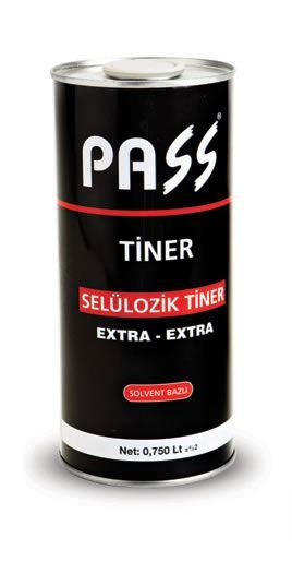 PASS Selülozik Tiner Solvent Bazlı - 750 ml  (12 Adet)