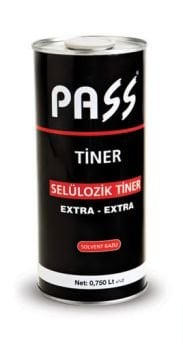 PASS Selülozik Tiner Solvent Bazlı - 750 ml  (12 Adet)