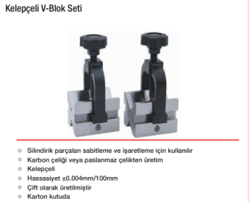 WERKA Kelepçeli V-Blok Seti