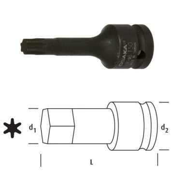 OSAKA Havalı Torks Lokma Ucu 1/2''