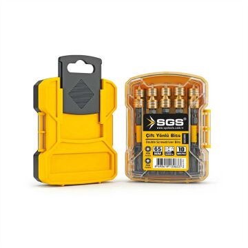 SGS3983 - PZ2 65mm Manyetik Çift Yönlü Bits Uç - Black-Pro Series - 10 Adet