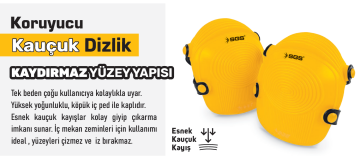 SGS6225 - Profesonel Körüklü Kauçuk Fayansçı Çalışma Dizliği