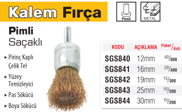 SGS Kalem Fırça Pimli Saçaklı