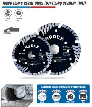 RODEX Turbo Elmas Kesme Diski ( Uzatılmış Segman Tipi )