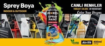 FiXED - Gümüş Yaldız Efekt Akrilik Sprey Boya 400 ML