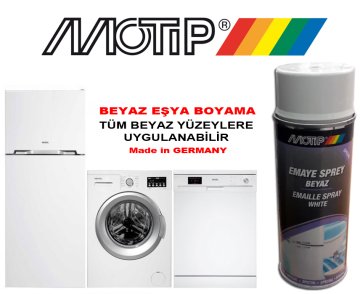 MOTİP Emaye Beyaz Eşya Boyası 400ML (Bulaşık Makine Beyazı )