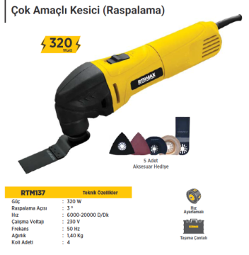 RTR MAX Çok Amaçlı Kesici 320 Watt