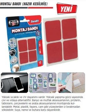 BONDİT Montaj Bandı / Hazır Kesilmiş (12 Adet)