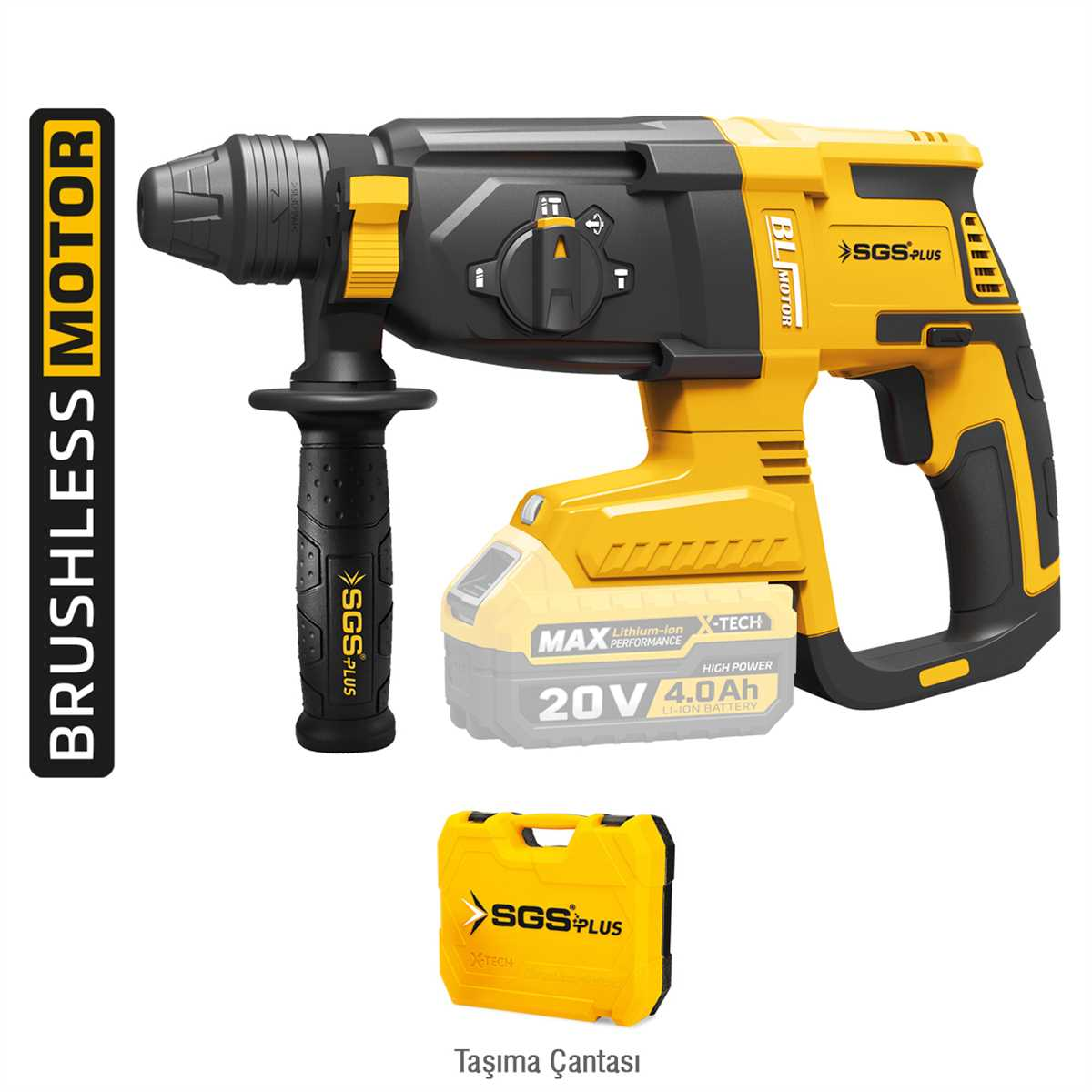 SGS5521B - Aküsüz 20 Volt 4 Amper - 2.8 Joule SDS Plus Darbeli Kırıcı Delici ( Solo Makina )