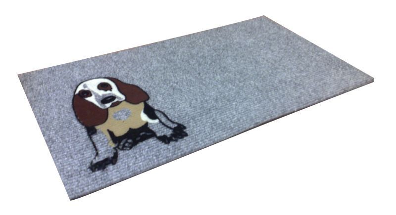KİSBU Flok Desenli Halıfleks Paspas 45 x 75