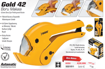 SGS1011 - GOLD 42mm PPRC Boru Kesme Makası