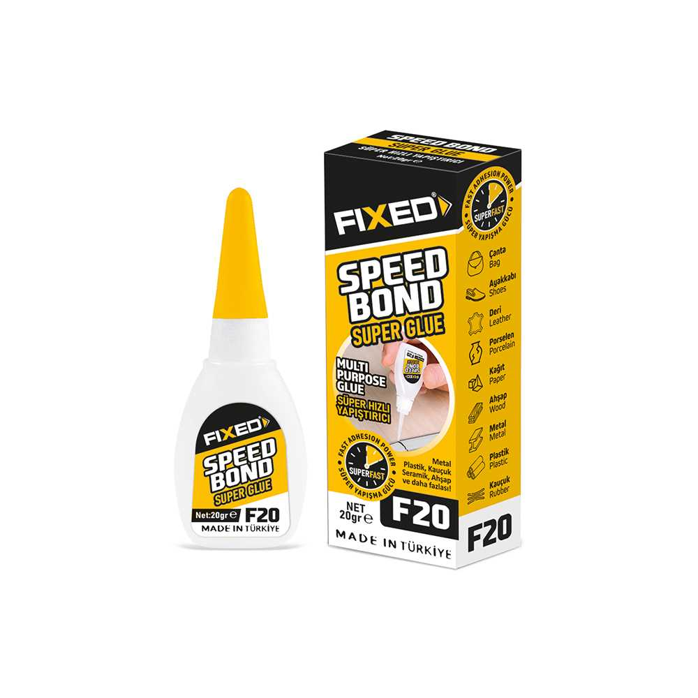 Fixed F20 Japon Yapıştırıcı 20 Gram Speed Bond Glue (Evobond Muadili)