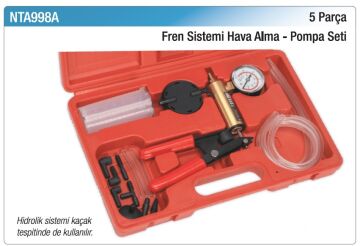 NT TOOLS NTA998A - Fren Sistemi Hava Alma Pompa Tamir Seti 5 Parça