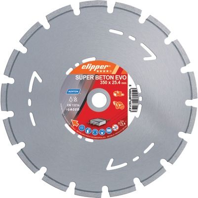 Norton Clipper SUPER BETON EVO Beton ve Kremit Kesme Testeresi 11461 - 450x25.4x10/3.2