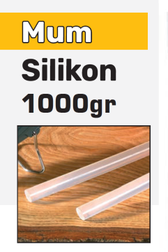 Fixed F1001 Şeffaf 11.2mm x 300mm Kalın Mum Silikon Çubuk Poşetli  1 KG