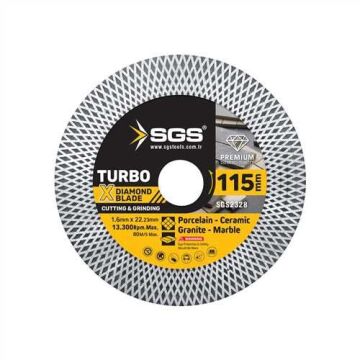 SGS2328 - TURBO X ELMAS HASSAS KESİCİ VE TAŞLAYICI (115*1,6 MM)