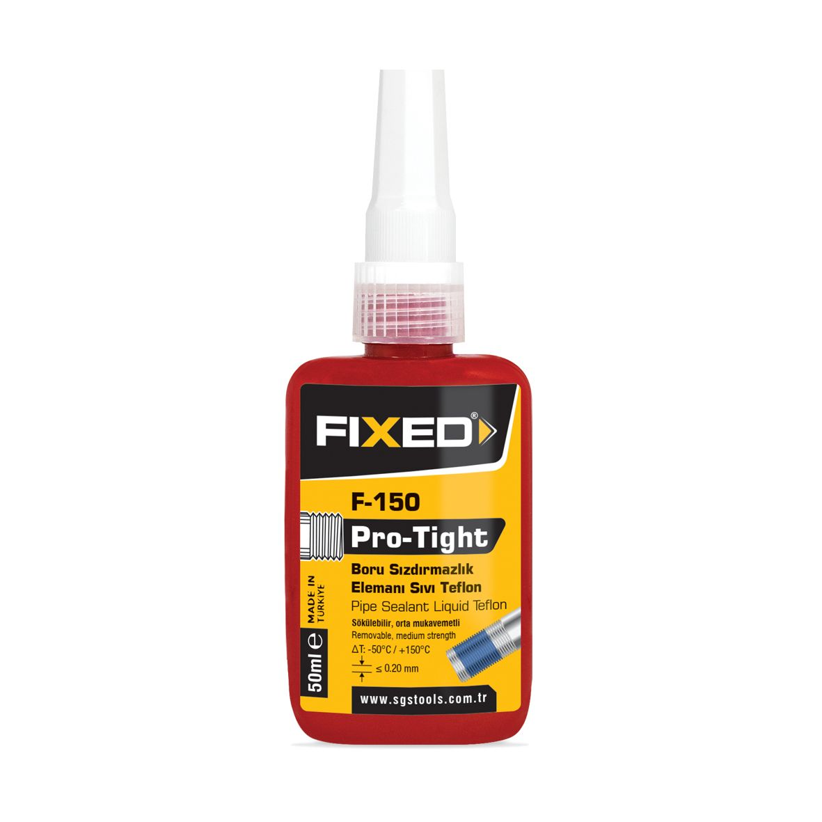 Fixed F150 Pro-Tight Boru Sızdırmazlık Sıvı Teflon Orta Kuvvet 50 ML