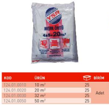 YSR Hışır Örtü - 25 Adet