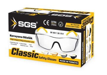 SGS305 - Klasik Kaynak Gözlüğü Siyah - 12 Adet