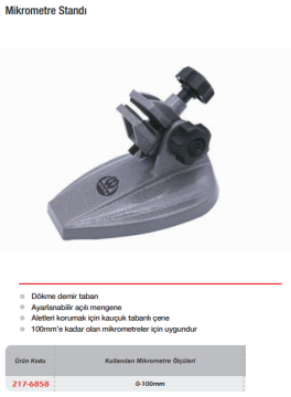 WERKA Mikrometre Standı 0-100mm