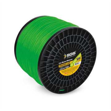 SGS4307 Çim Tırpan Ot Biçme Misinası Yuvarlak Yeşil 3mm - 1100 Metre