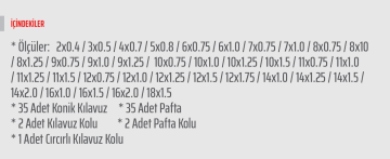 Rico Pafta Kılavuz Seti 110 Parça (005-RC3241)
