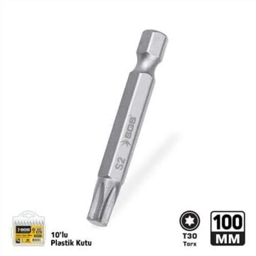 SGS3933 - TORX UÇLU BİTS S2 T30 100mm Sand-Pro Series