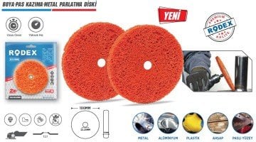 RODEX Boya, Pas Kazıma ve Metal Parlatma Diski - 100mm