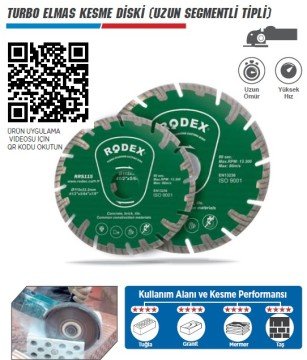 RODEX Turbo Elmas Kesme Diski (Uzun Segmentli Tipli )
