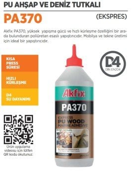 AKFİX PA370 Poliüretan Ekpres Deniz Tutkalı 500 Gram (12 Adet - Koli Fiyatı)
