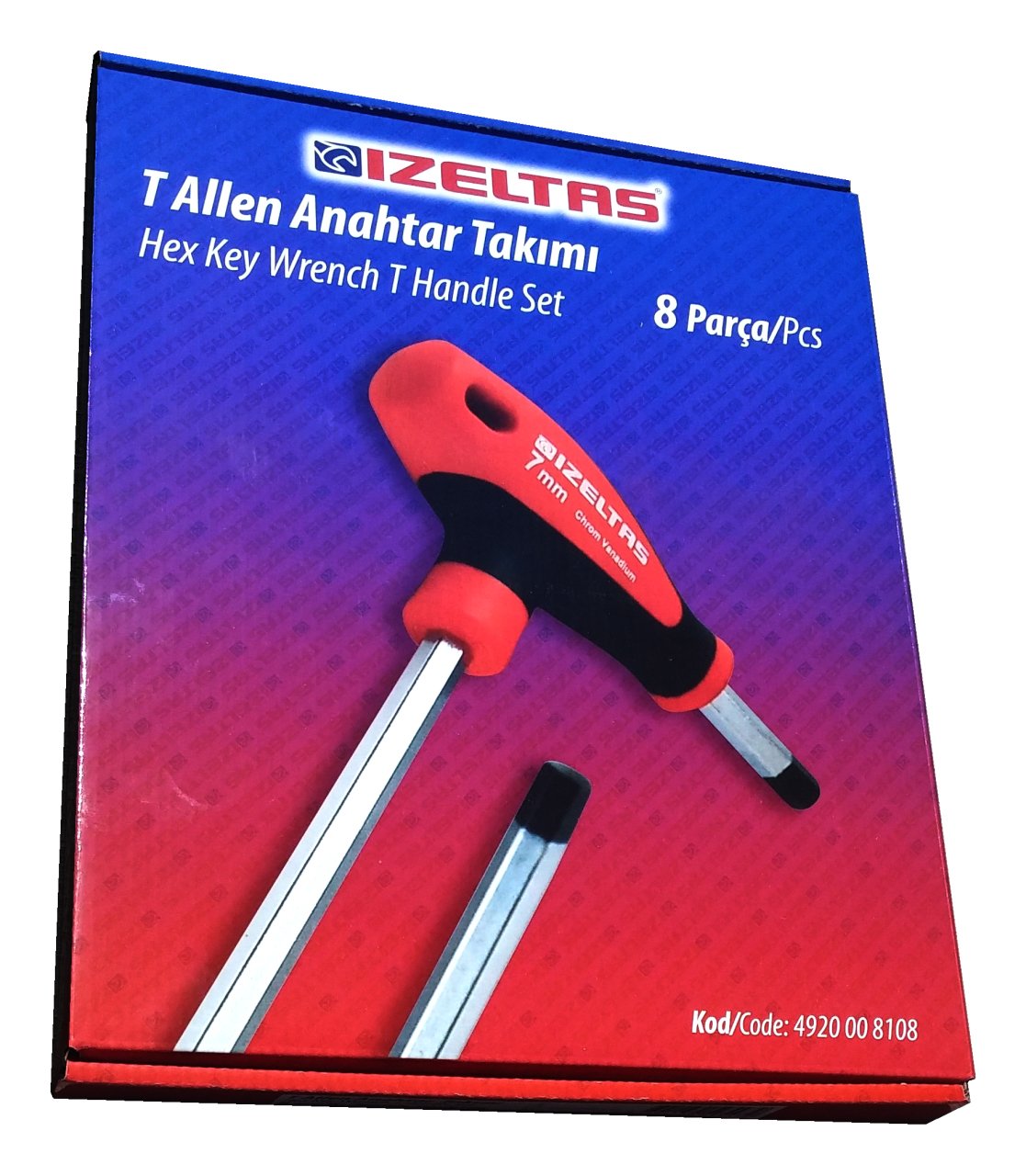 İZELTAŞ T Tipi Allen Anahtar Takımı 8 Parça (4920 00 8108)