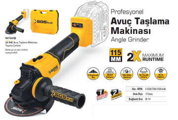 SGS 5510B Aküsüz Avuç Taşlama Makinası Kömürsüz Motor 20 Volt