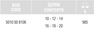 İZELTAŞ Iskarpela Takımı 6 Parça (5010 00 8106)