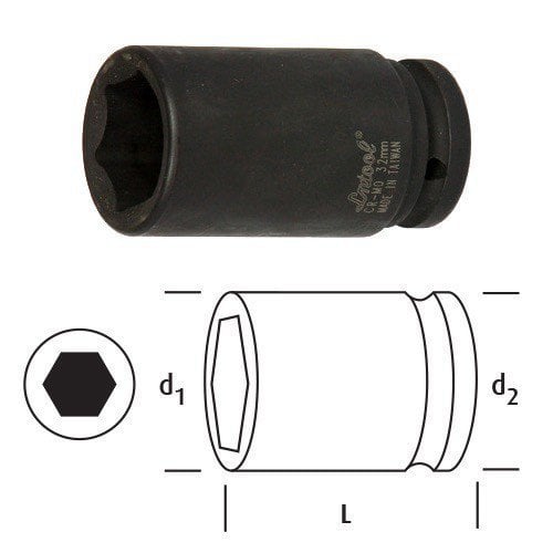OSAKA Havalı Uzun Lokma Ucu 3/4''