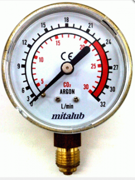 MİTALUB Argon Saati Manometre Alttan Çıkış