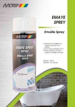 MOTİP CARAT Ahşap Plastik Demir Metal Sprey Boyama 400 ML RAL 1013 - KIRIK BEYAZ