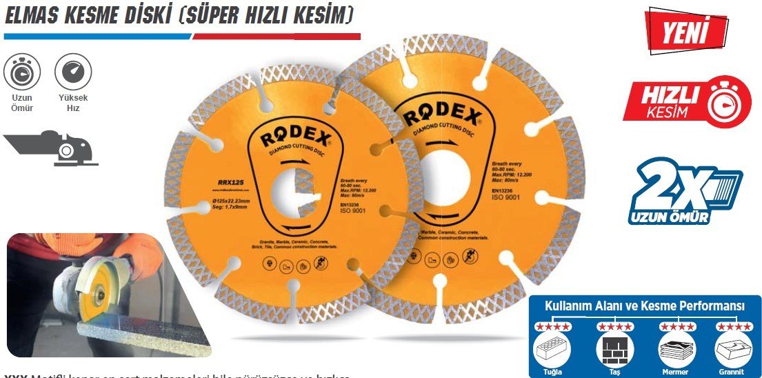 RODEX Elmas Kesme Diski (Süper Hızlı Kesim)