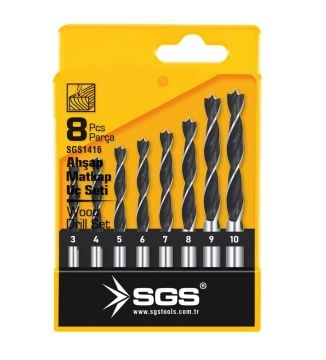SGS1416 Ahşap Ağaç Mdf Matkap Uç Seti 8 Parça