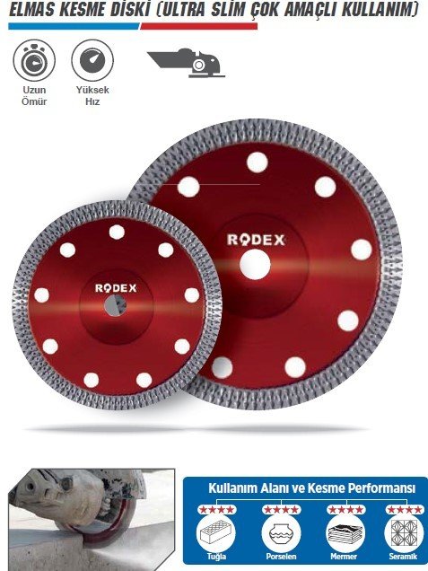 RODEX Elmas Kesme Diski (Ultra Slim Çok Amaçlı Kullanım)