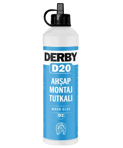 DERBY D20 Şeffaf Tutkal 500 Gram - Masif Ahşap, MDF, OSB, Kontraplak, Laminat Parke Yapıştırıcısı