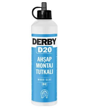DERBY D20 Şeffaf Tutkal 500 Gram - Masif Ahşap, MDF, OSB, Kontraplak, Laminat Parke Yapıştırıcısı
