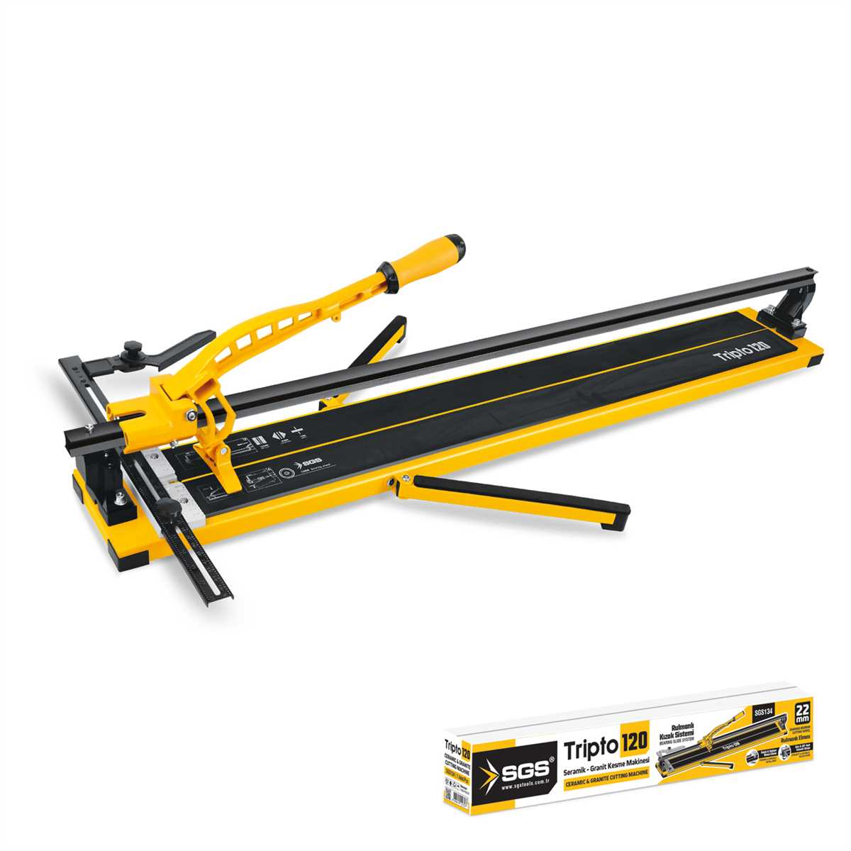 SGS134 - Tripto120 Seramik Granit Fayans Kesme Makinası 120cm - Lazerli Kesim - Rulmanlı