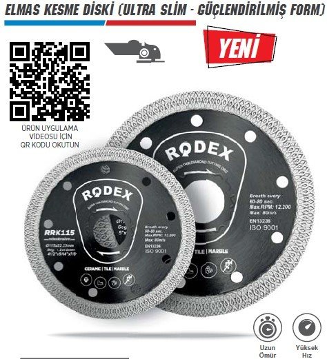 RODEX Elmas Kesme Diski (Ultra Slim Güçlendirilmiş Form)