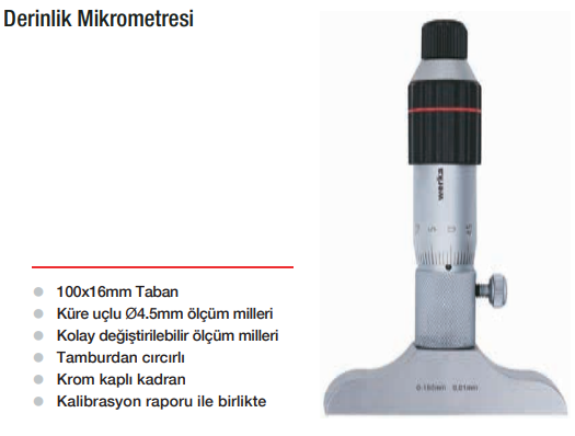 WERKA Derinlik Mikrometresi