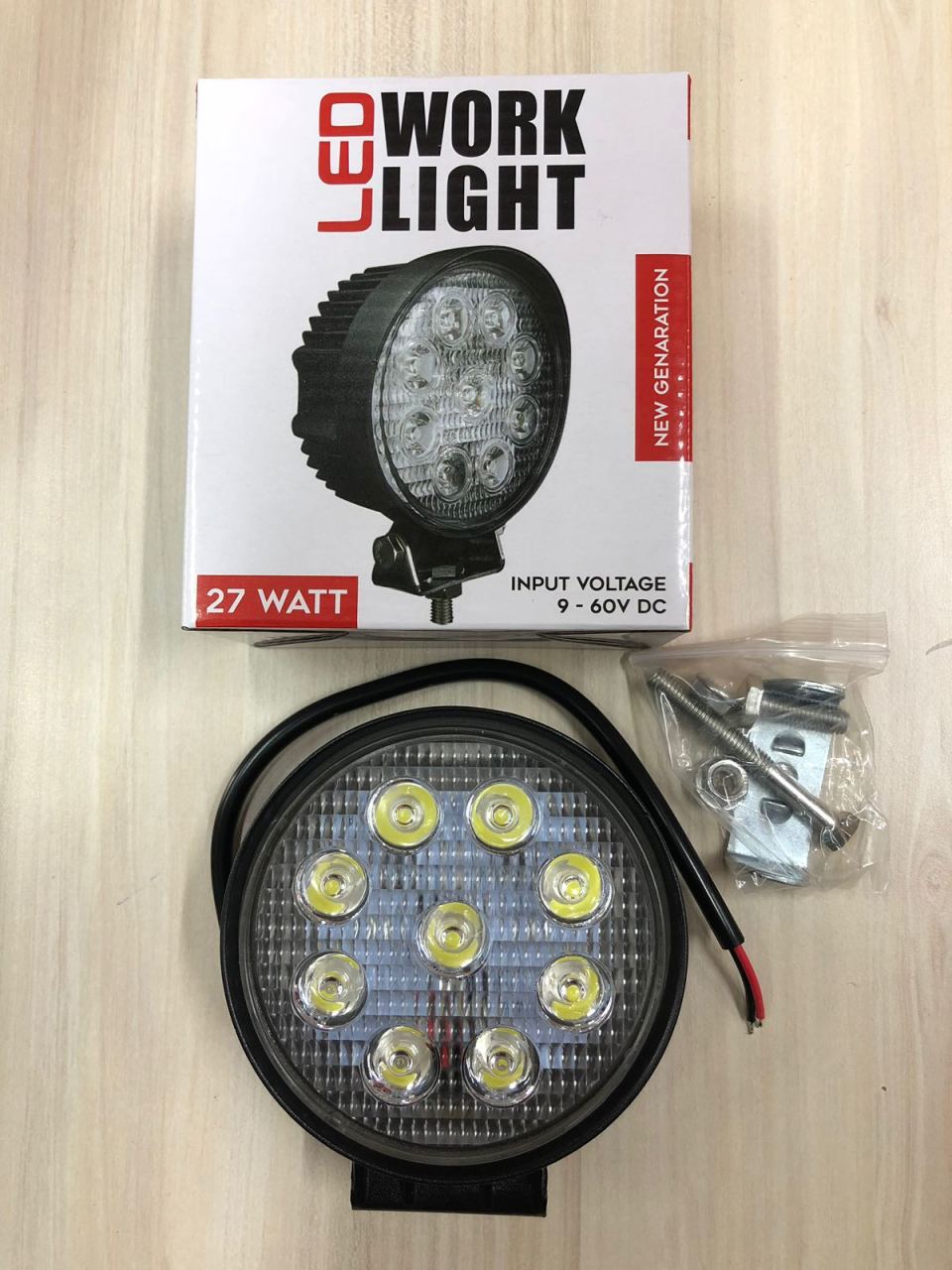 12 - 24 Volt 9 LED Yuvarlak Çalışma ve Aydınlatma Lambası  27 Watt