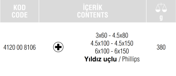 İZELTAŞ Kraft Seri Tornavida Seti (6 Parça) (4120 00 8106)