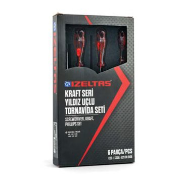 İZELTAŞ Kraft Seri Tornavida Seti (6 Parça) (4120 00 8106)